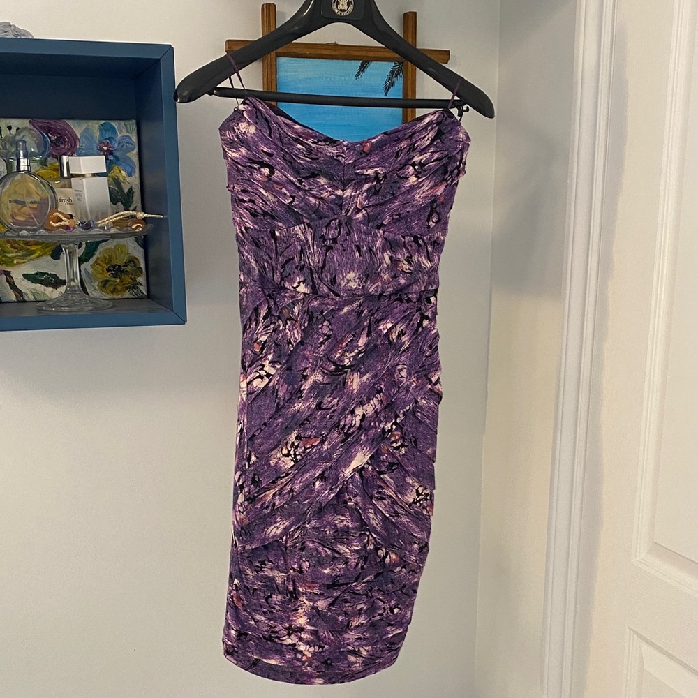 Guess - Strapless Purple Dress